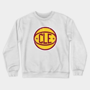 Cleveland Retro Ball - White Crewneck Sweatshirt